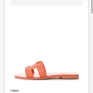 Hermes Vibrant Orange Sandals